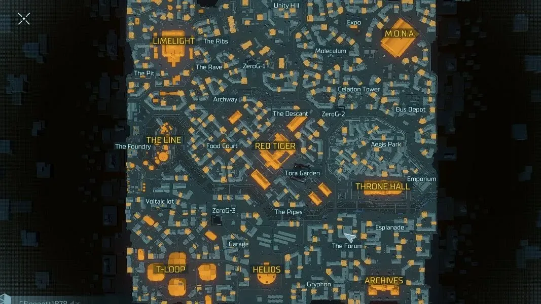 Review | Hyper Scape mapa