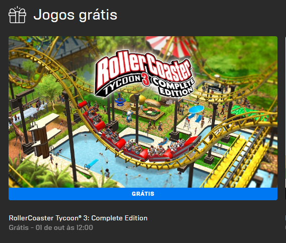 RollerCoaster Tycoon 3 está de graça para PC
