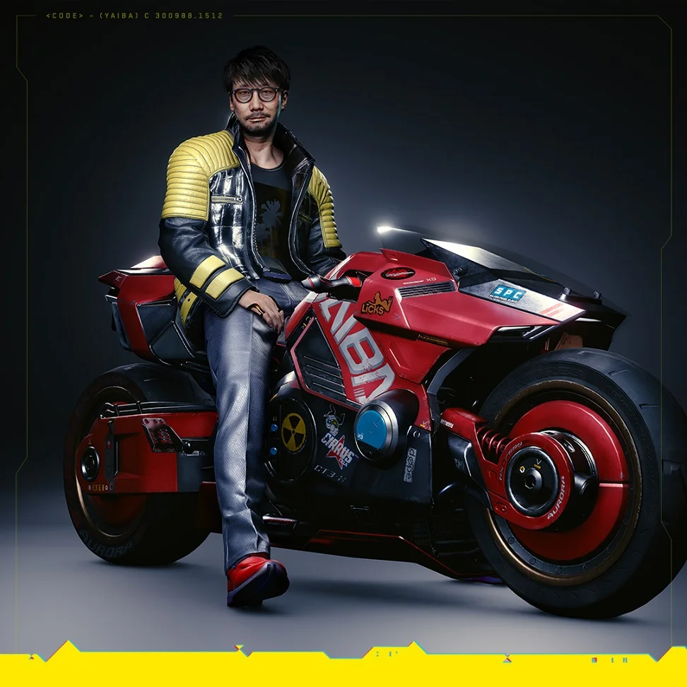 Kojima está em Cyberpunk 2077 kojimabike 1