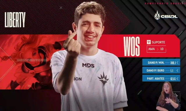Tela mvp Wos 2ª rodada do CBLOL