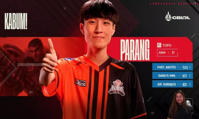 Tela mvp Parang 6ª rodada do CBLOL