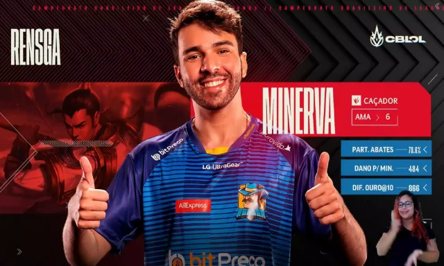 Tela mvp Minerva 7ª rodada do CBLOL