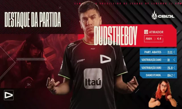 Tela mvp DudsTheBoy 18ª rodada do CBLOL
