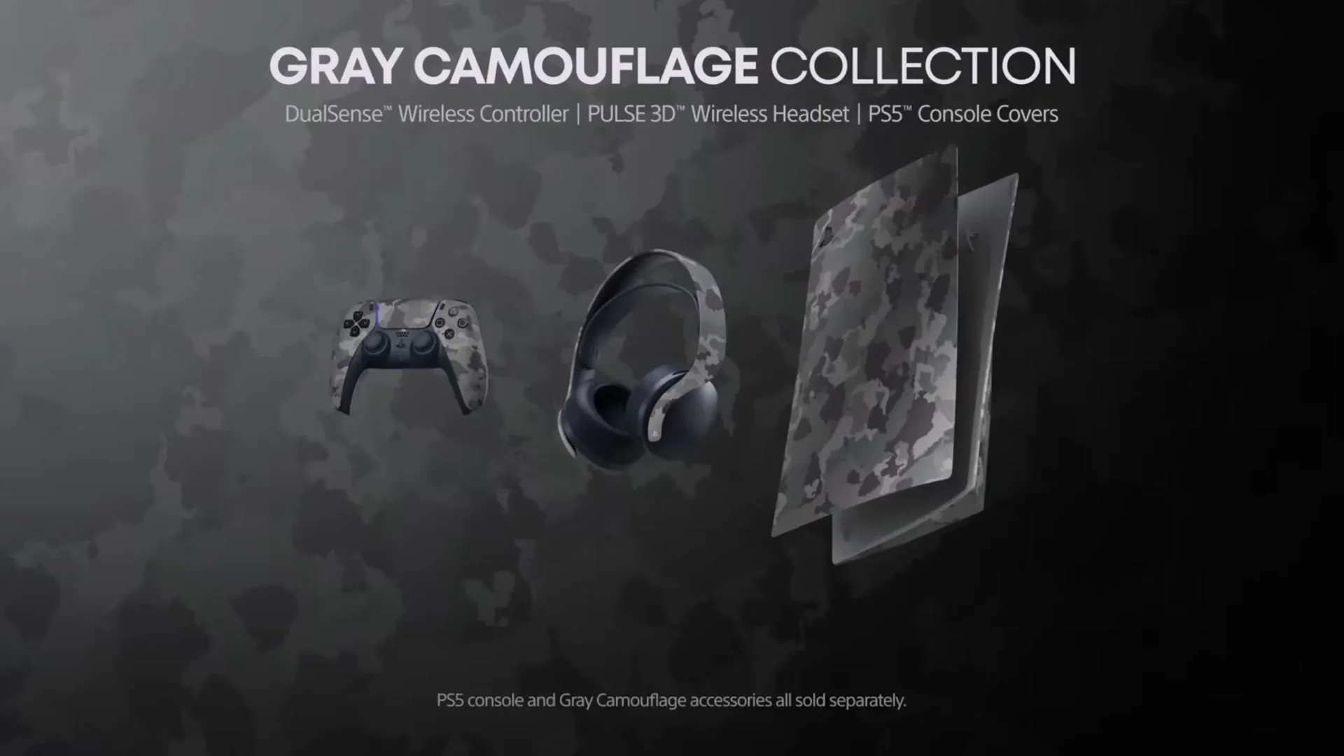Playstation 5, DualSense e Pulse 3D terão nova cor 1 Playstation 5 recebe nova cor: Gray Camouflage
