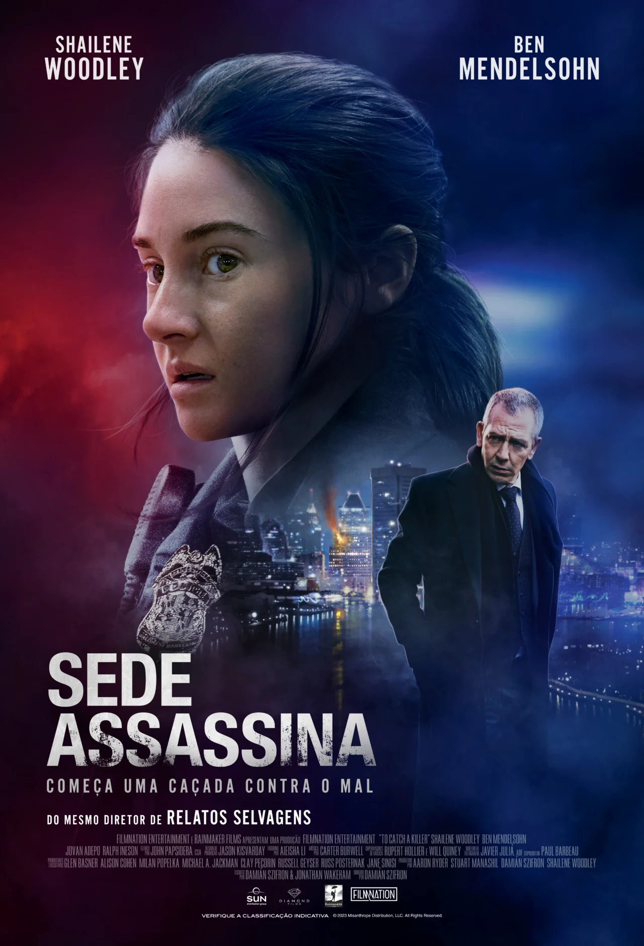 Sede Assassina | Diamonds Films libera poster de Filme com Shailene Woodley e Ben Mendelsohn