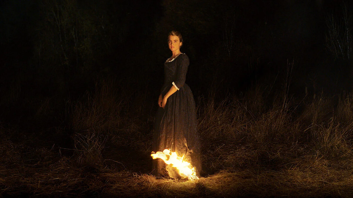retrato de uma jovem em chamas inew
