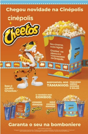 Cinépolis se junta com Cheetos e entrega