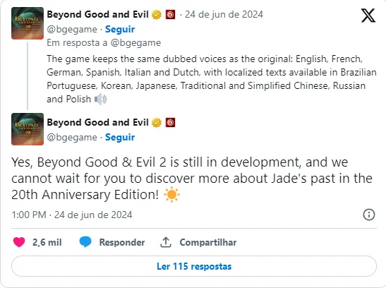 Beyond Good and Evil 2 ainda continua em desenvolvimento, afirma Ubisoft Beyond Good and Evil 2