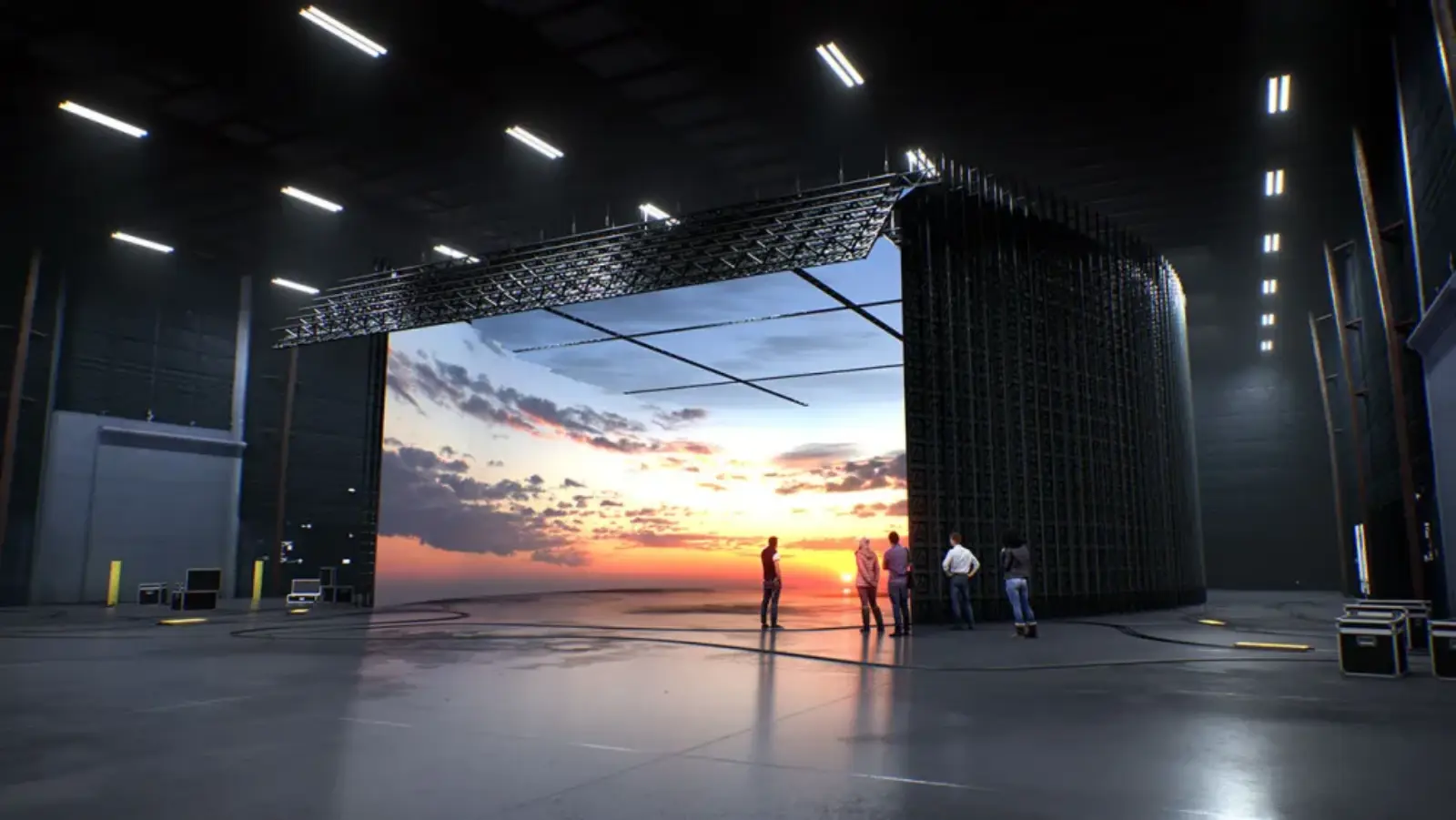 Superman | Membro da equipe é encontrado morto 1 Artist rendering of virtual production stage at Trilith Studios Publicity H 2021