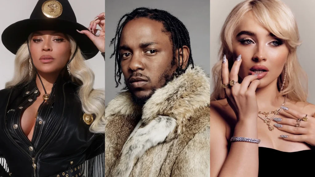Grammy 2025: Com Beyoncé, Kendrick Lamar e Sabrina Carpenter, confira a lista de indicados Grammy 2025: Beyoncé, Kendrick Lamar, Sabrina Carpenter