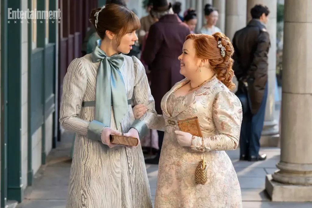 Bridgerton divulga foto de Eloise e Penelope na 4ª temporada bridgerton 4 temporada
