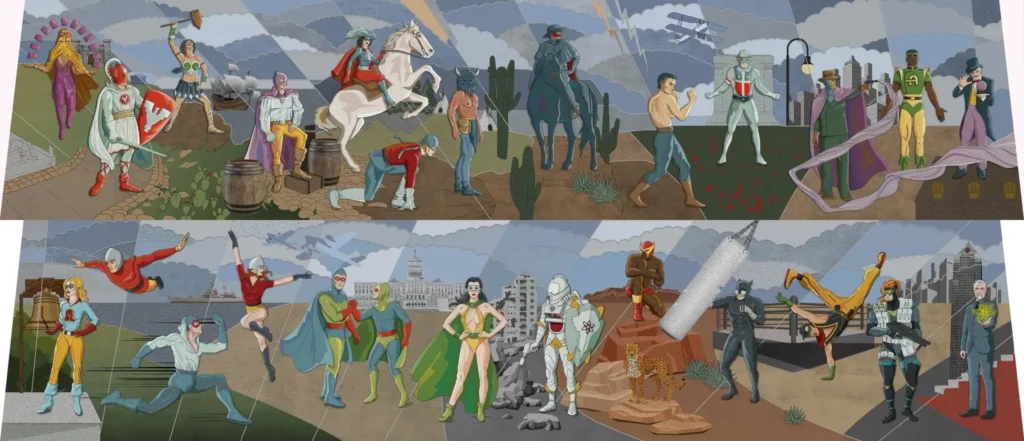 James Gunn revela arte inédita com personagens clássicos da DC no filme Superman, que segue em cartaz e perto de seu ponto de equilíbrio.