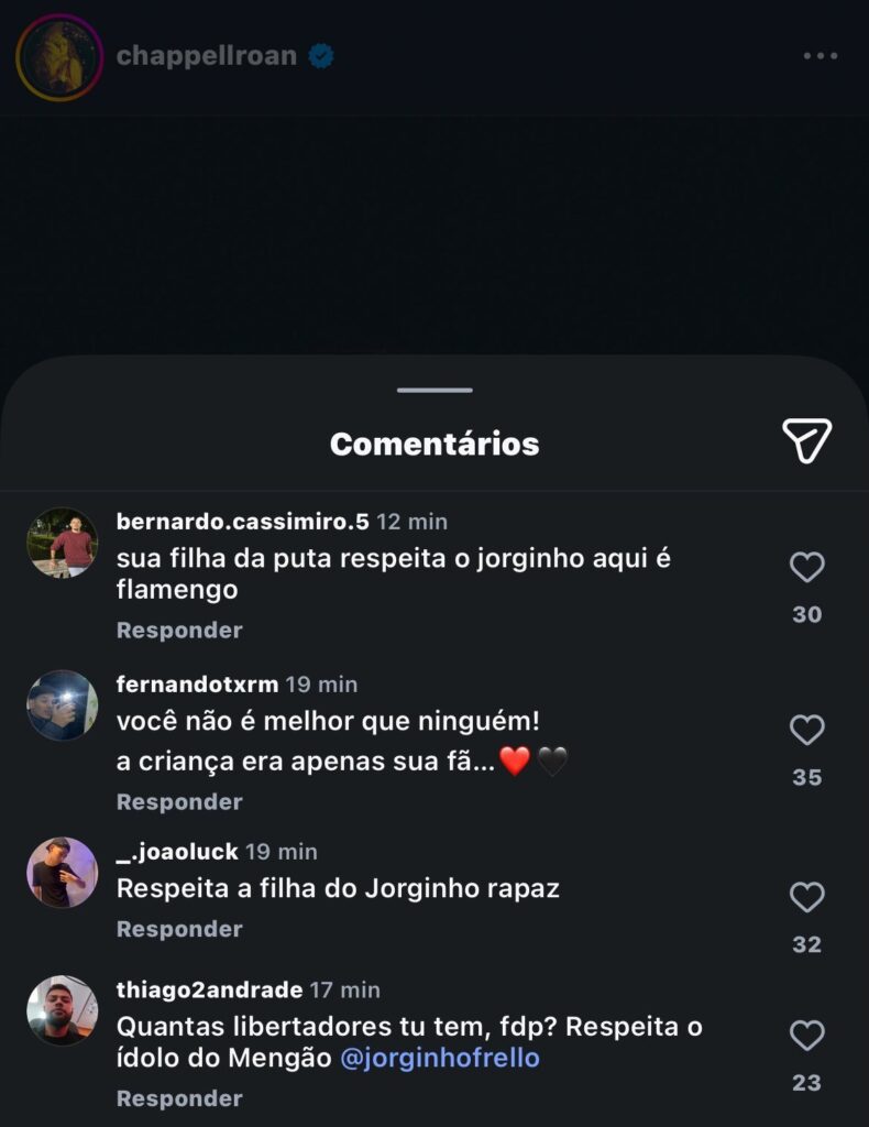 Chappell Roan é xingada por flamenguistas "Quantas libertadores tu tem fd*" 3 flamenguistas chappel